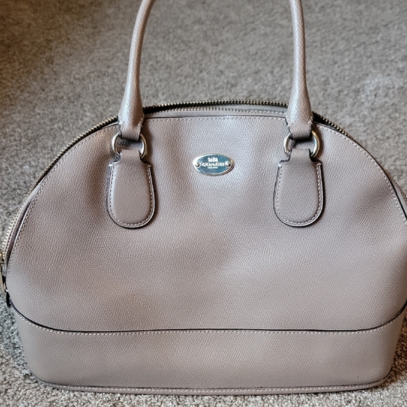 Coach Taupe Leather Satchel - Picture 1 of 8